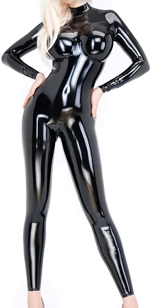 ネックエントリー　ラバースーツ　キャットスーツ　ラテックススーツ