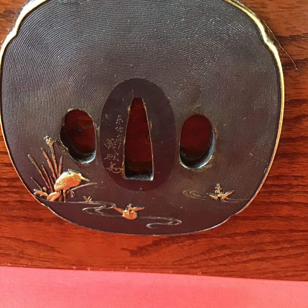 超高級　御刀お手入箱　刀匠作目貫道具付