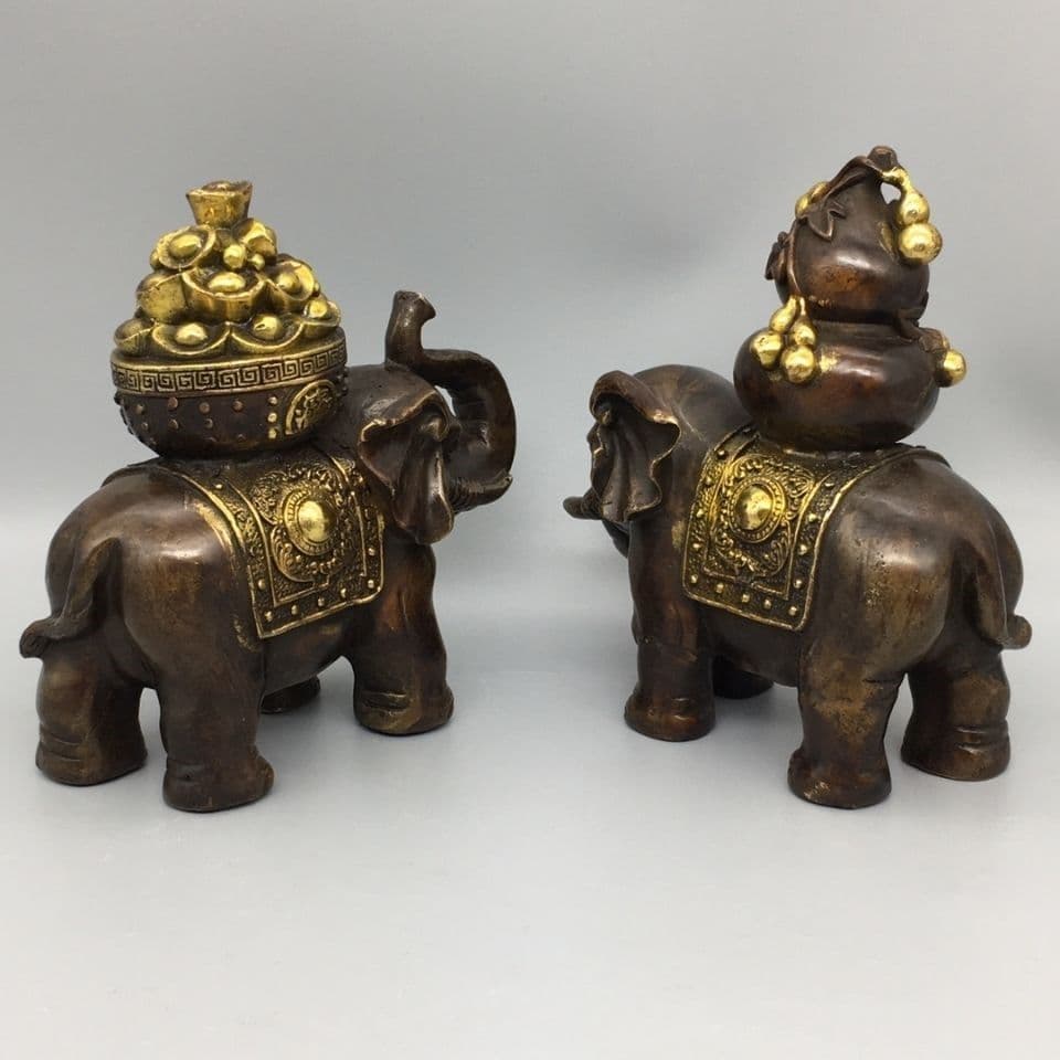 銅製 象 開運 風水 招財 置物 工芸品 装飾品