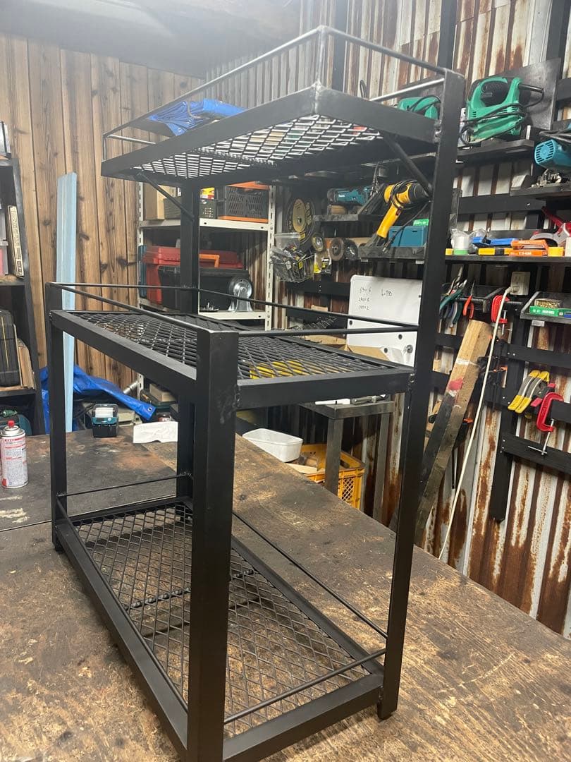 【３台までの特別価格sale】3段幅600mmアイアンシェルフ 植物棚