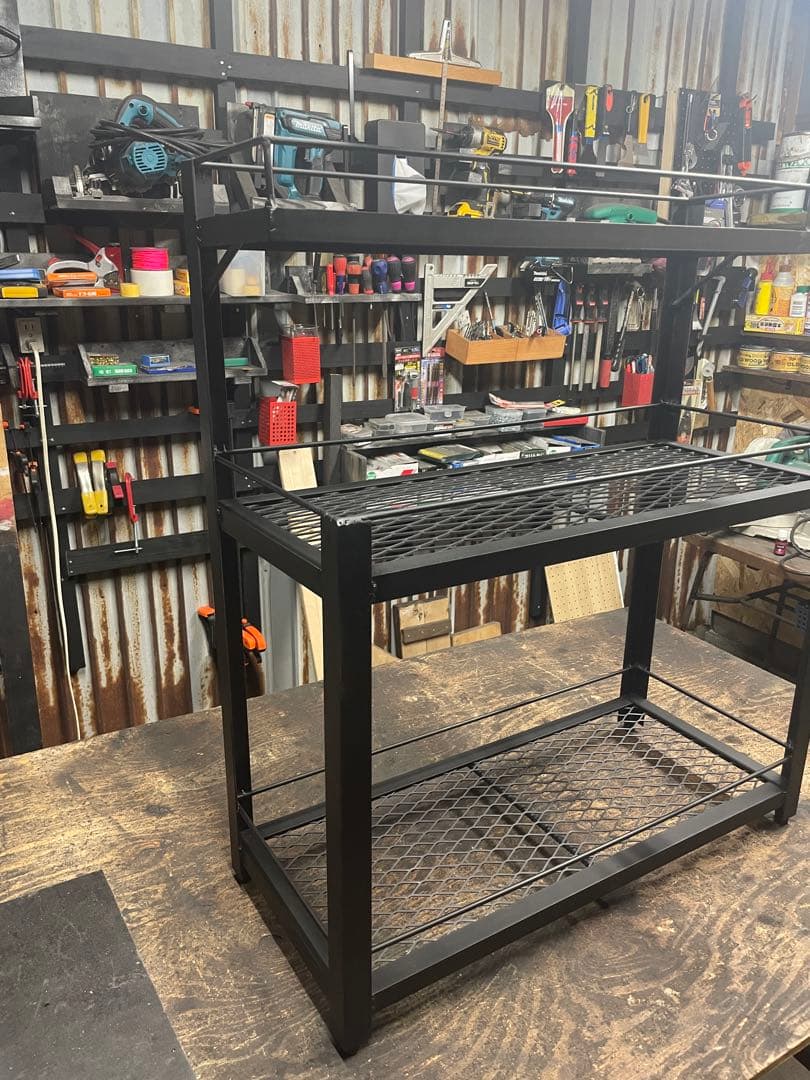 【３台までの特別価格sale】3段幅600mmアイアンシェルフ 植物棚