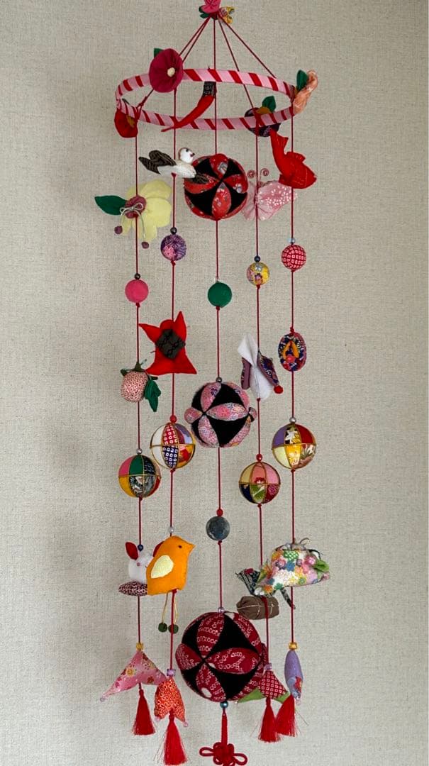 ちりめん細工　吊るし飾り　玉飾り 雛飾り　吊るし雛　下げもん　ハンドメイド