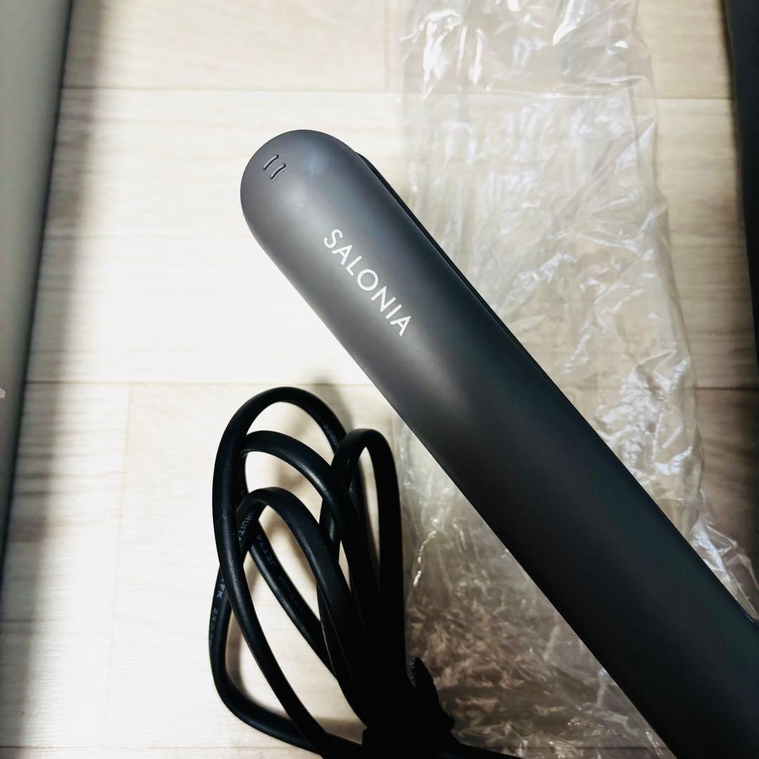 お値下げ！！サロニア　スムースシャインストレートヘアアイロン　グレー