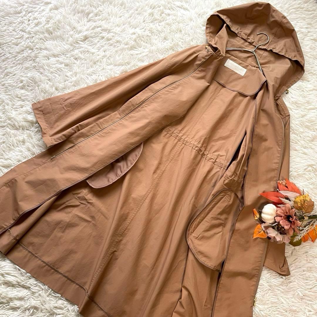 極美品イネド　ロングモッズコート スプリングコート　ドロスト　ギャザー(9)