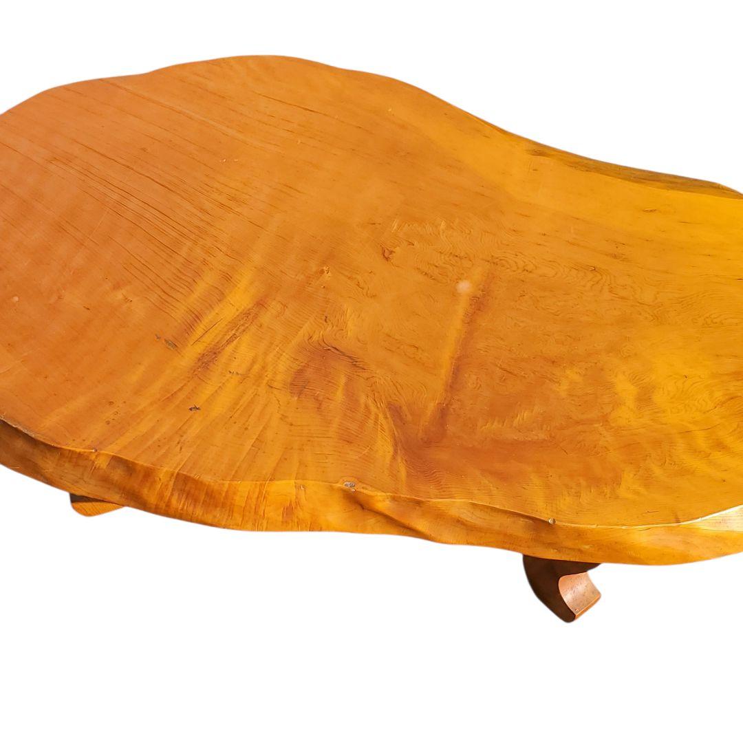 送料込 昭和 レトロ 天然木 一枚板 テーブル 座卓 アンティーク