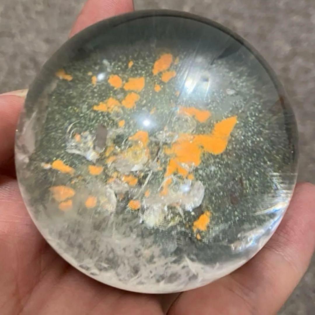 台座付　ガーデンクォーツ　ガーデン水晶　スフィア　丸玉　鑑賞石　パワーストーン