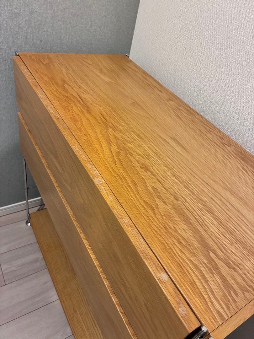 無印良品　ステンレスユニットシェルフ　引き出し付き