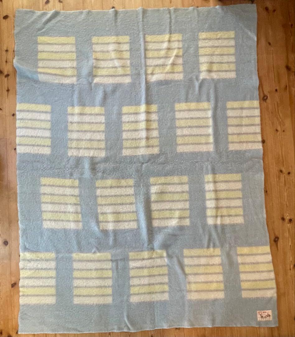 【希少】オランダ製 AaBe ウールブランケット ヴィンテージ毛布