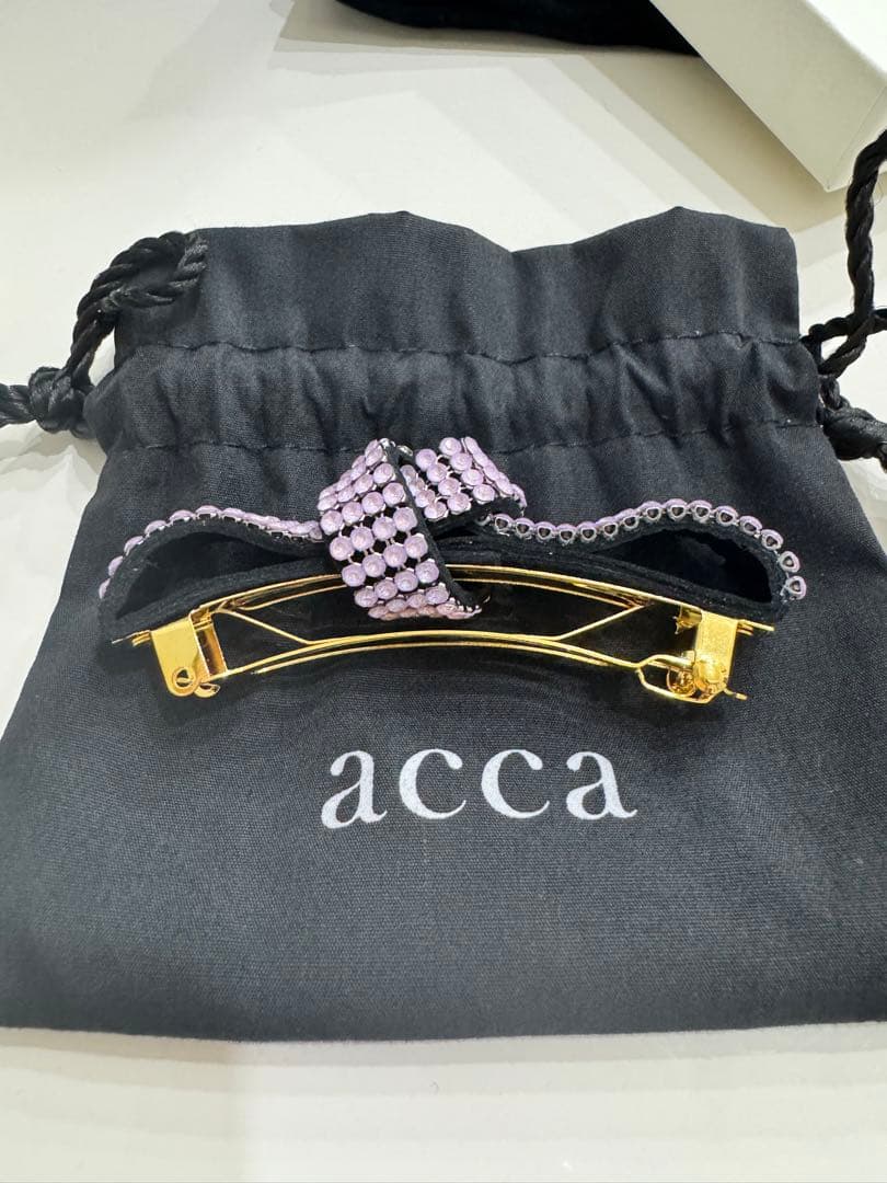 新品未使用　即完品　アッカ　バレッタ　ラベンダー