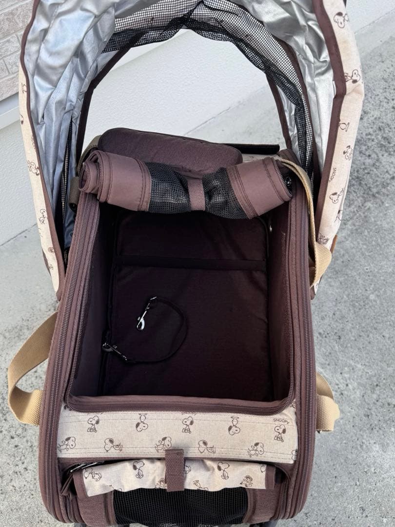 ペットパラダイス ペットカート スヌーピー ブラウン