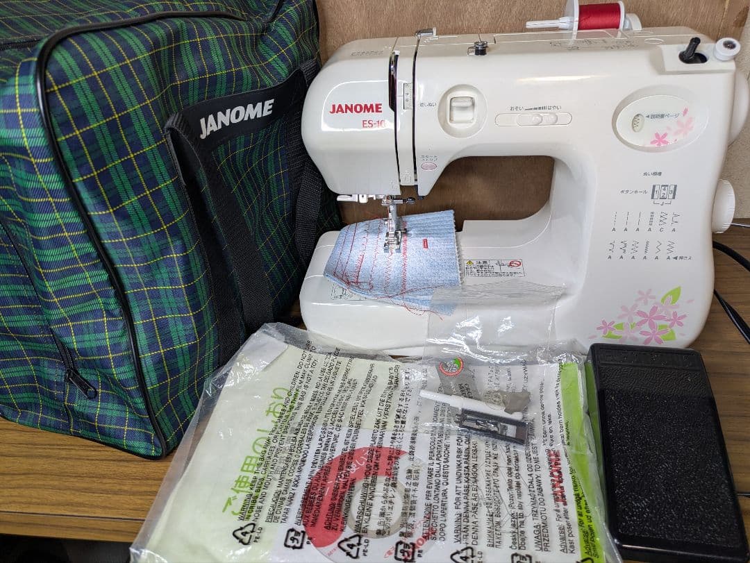 ☆極上美品☆フットコン、ワイドテーブル付属☆ジャノメ662型『ES-10』☆