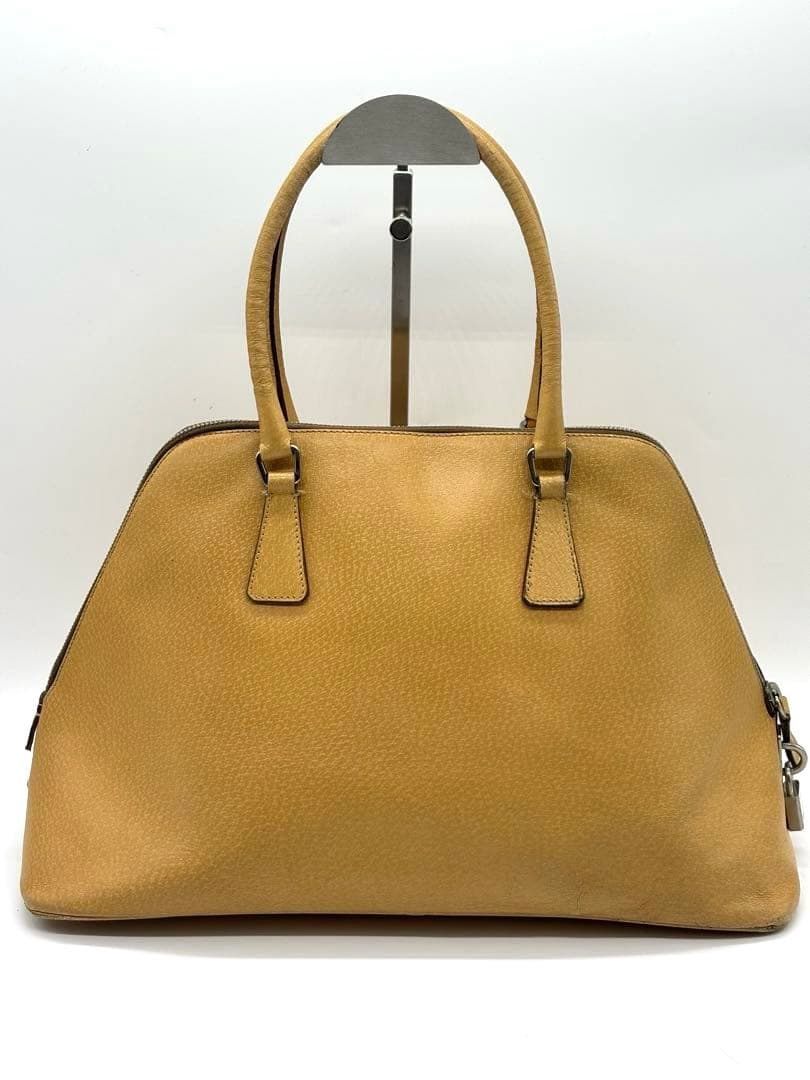 【ショッパー付】プラダ ハンドバッグ レザー 南京錠 ラウンドファスナー