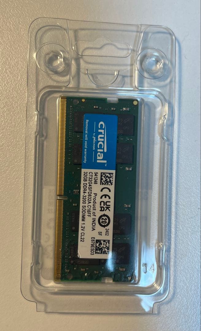 メモリー Crucial 32GB DDR4-3200 CT32G4SFD832A