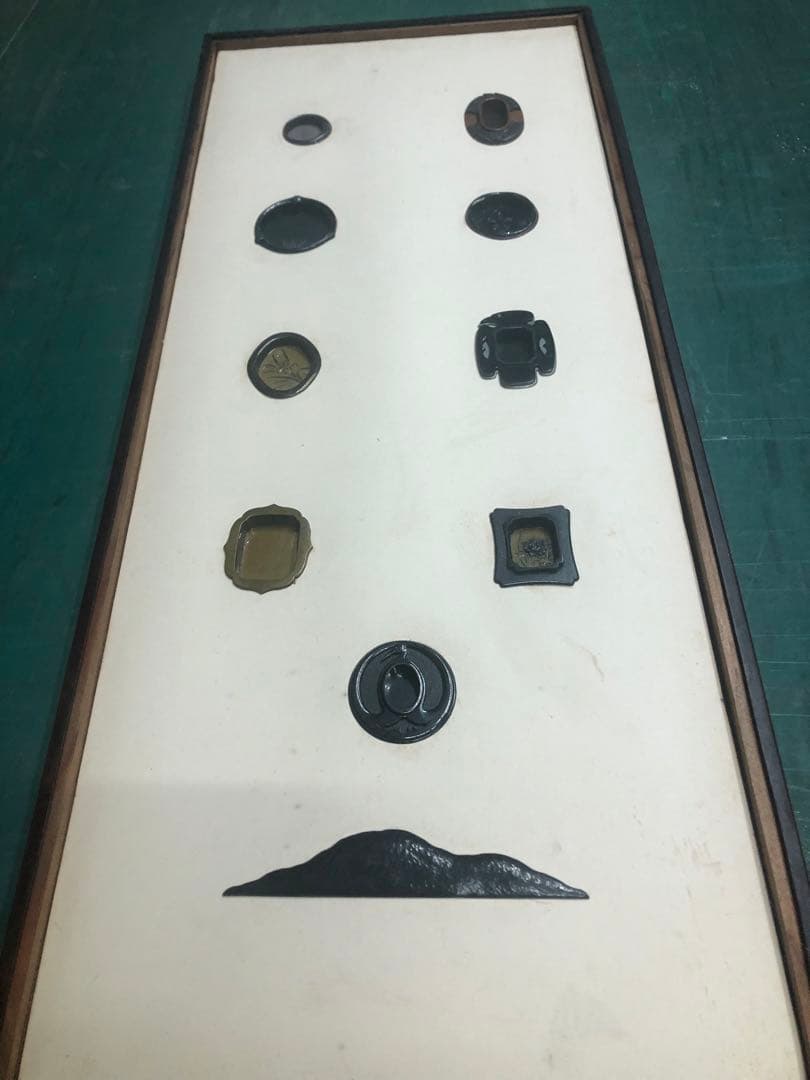 アンティーク高品質手作り引き手コレクション　額装付き