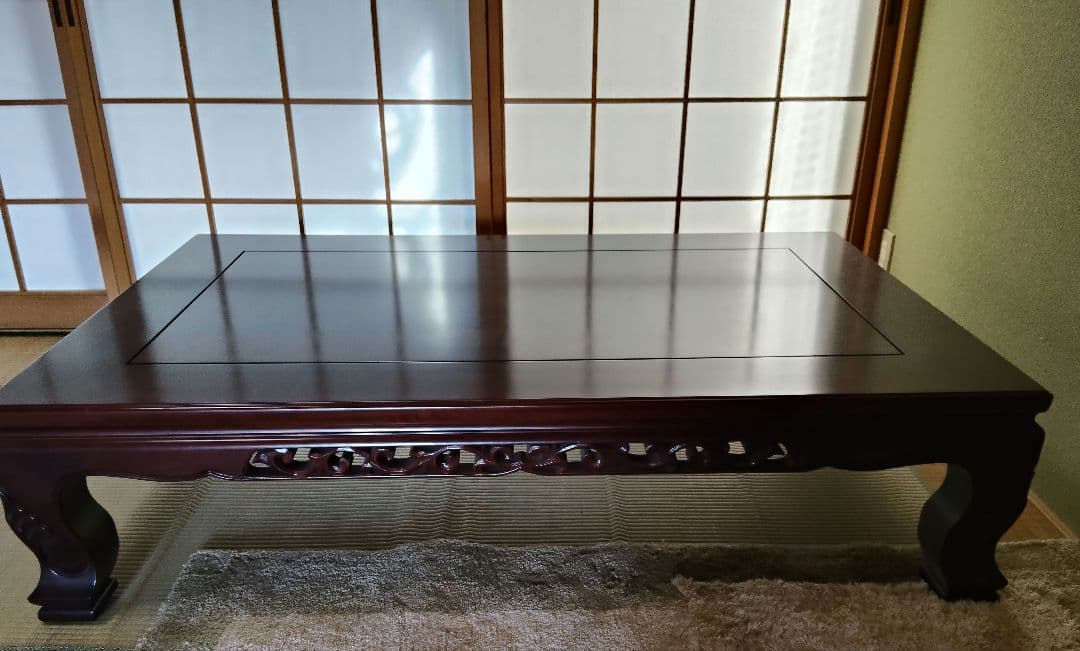 【2月8日まで】紫檀　座卓　 130×85×34 cm