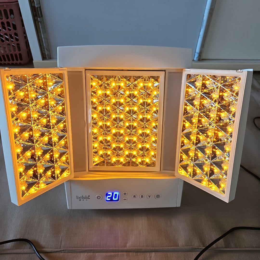 美ルルヒカリプラス《フォトフェイシャルLEDミラー》美品