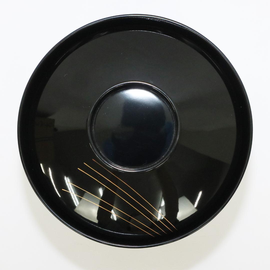 吸物椀　金彩　蒔絵 鶴 縁起物　木製　10客