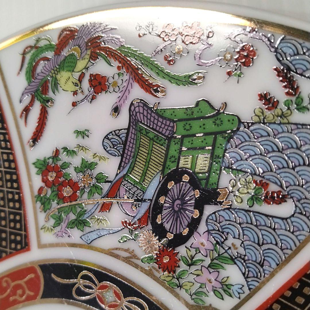 古伊万里 金襴手 金彩 色絵 色錦 花鳥文様 豪華絢爛 中皿 大皿 22cm