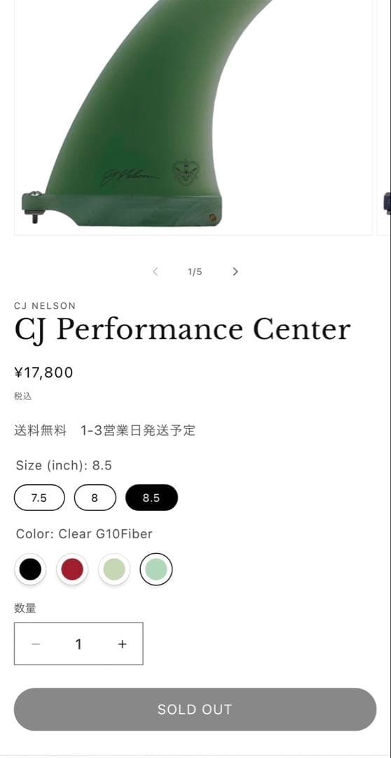 希少‼️レア‼️CJ Nelson フィン　8.5