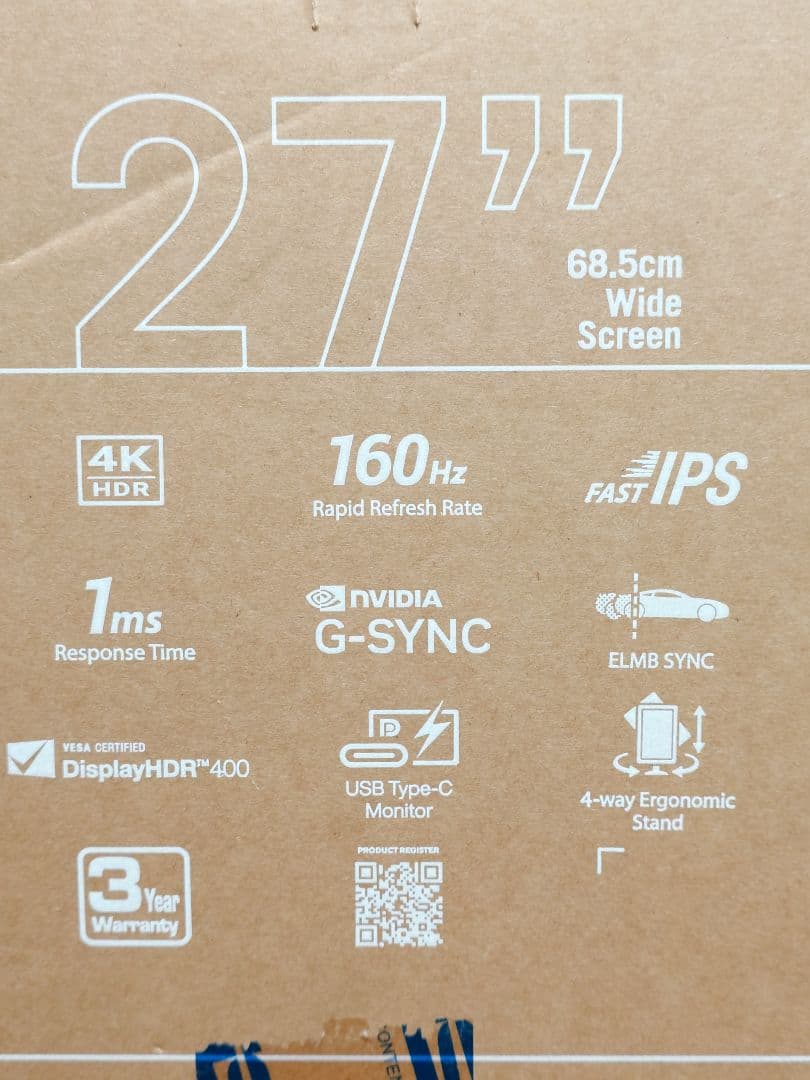 ASUS ROG STRIX XG27UCS ゲーミングモニター 4K