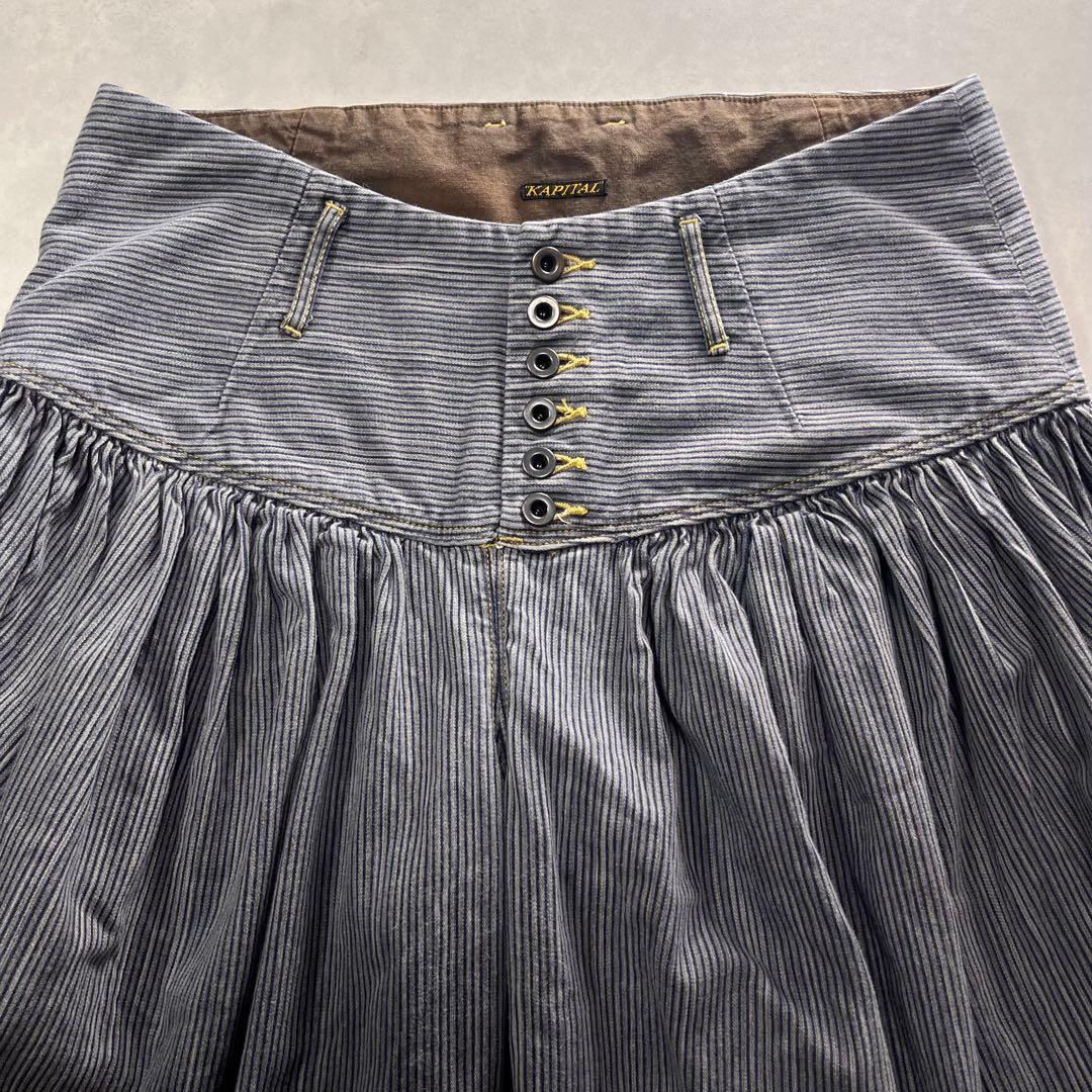 KAPITALヒッコリー アミッシュパンツ スカート キャピタル ガウチョパンツ