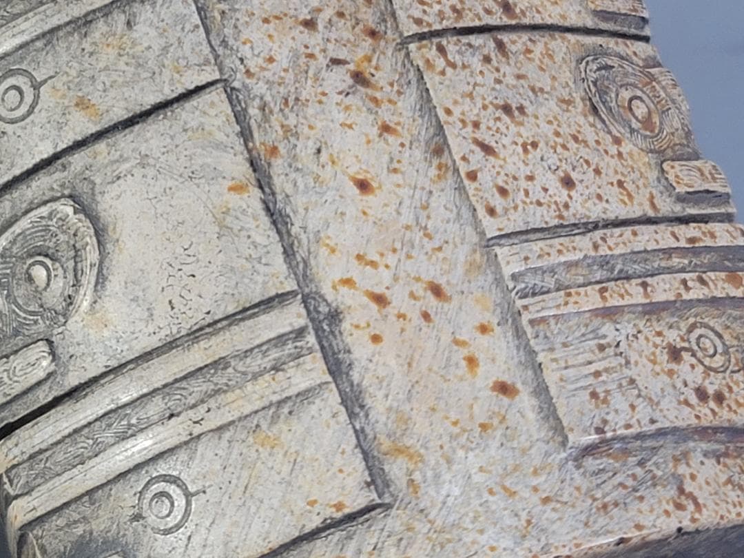 中国 玉石刻 幾何学模様 環 祭飾 DT566