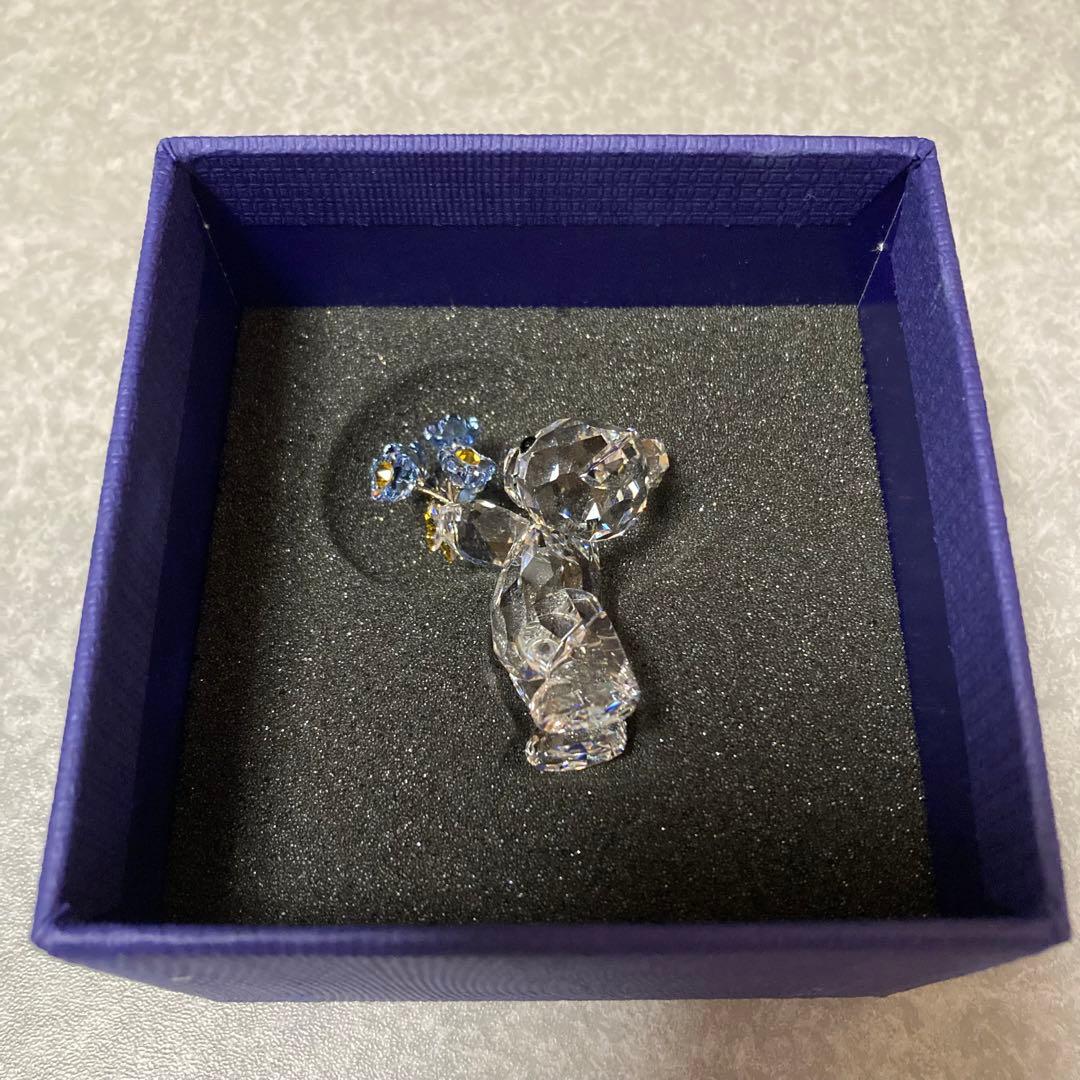 【新品】Swarovski 置物 Krisベア Forget-me-not
