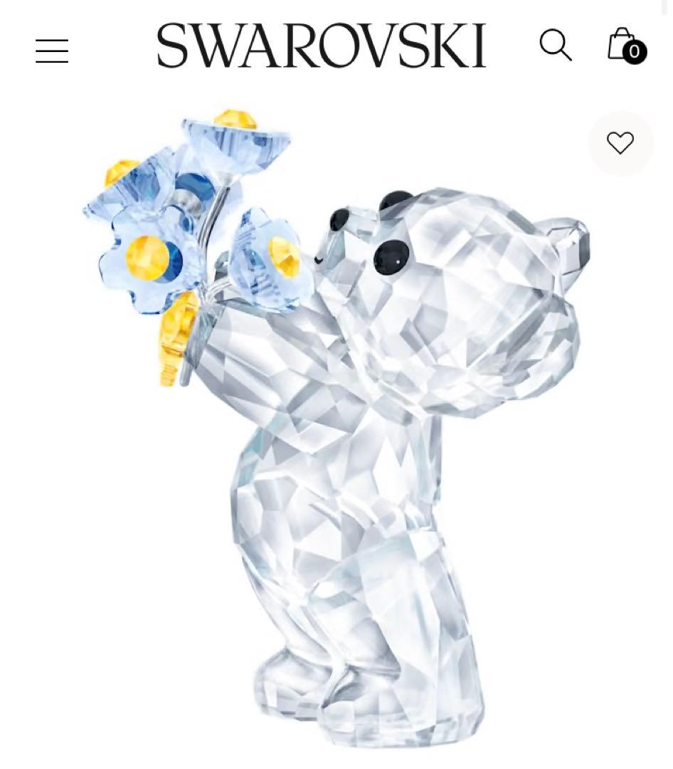 【新品】Swarovski 置物 Krisベア Forget-me-not