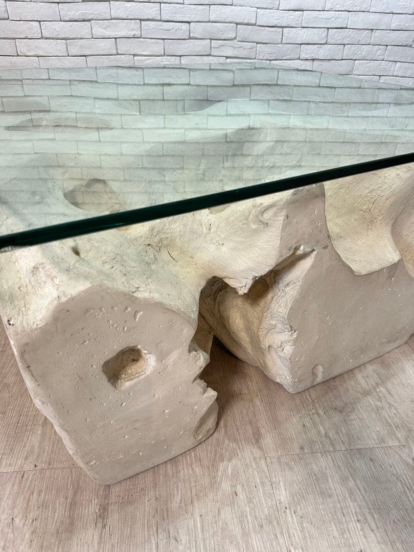 【東京都内23区配送無料】　アメリカ　輸入品　センターテーブル　ガラス　リビング