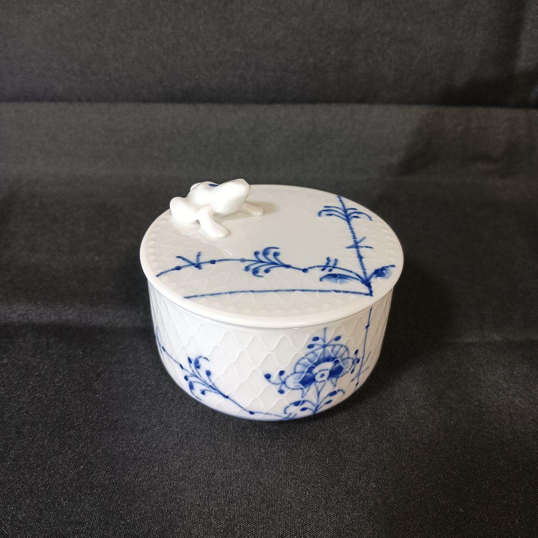 ロイヤルコペンハーゲン　ブルーパルメッテ　シュガーボックス　蓋物　蛙　フロッグ