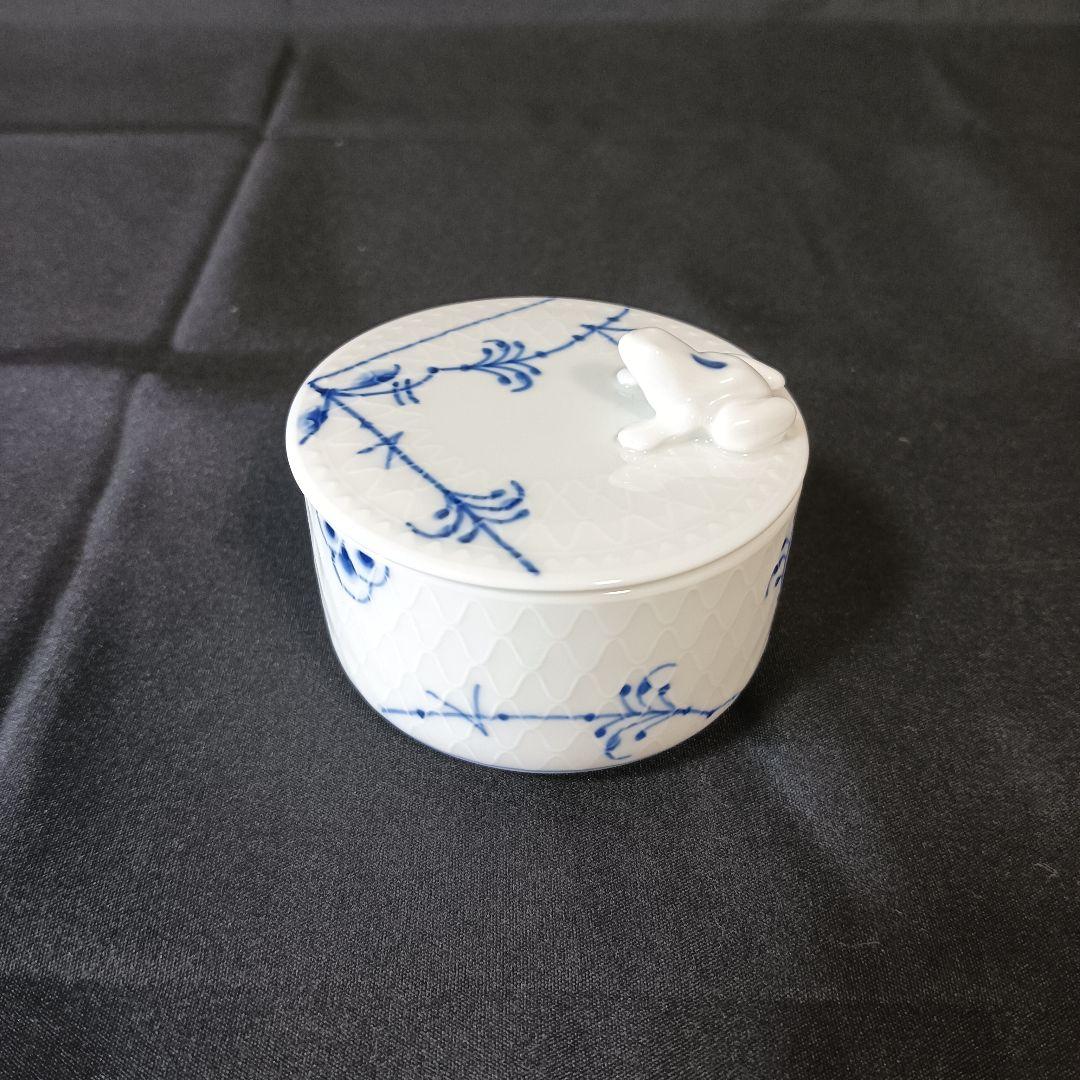 ロイヤルコペンハーゲン　ブルーパルメッテ　シュガーボックス　蓋物　蛙　フロッグ