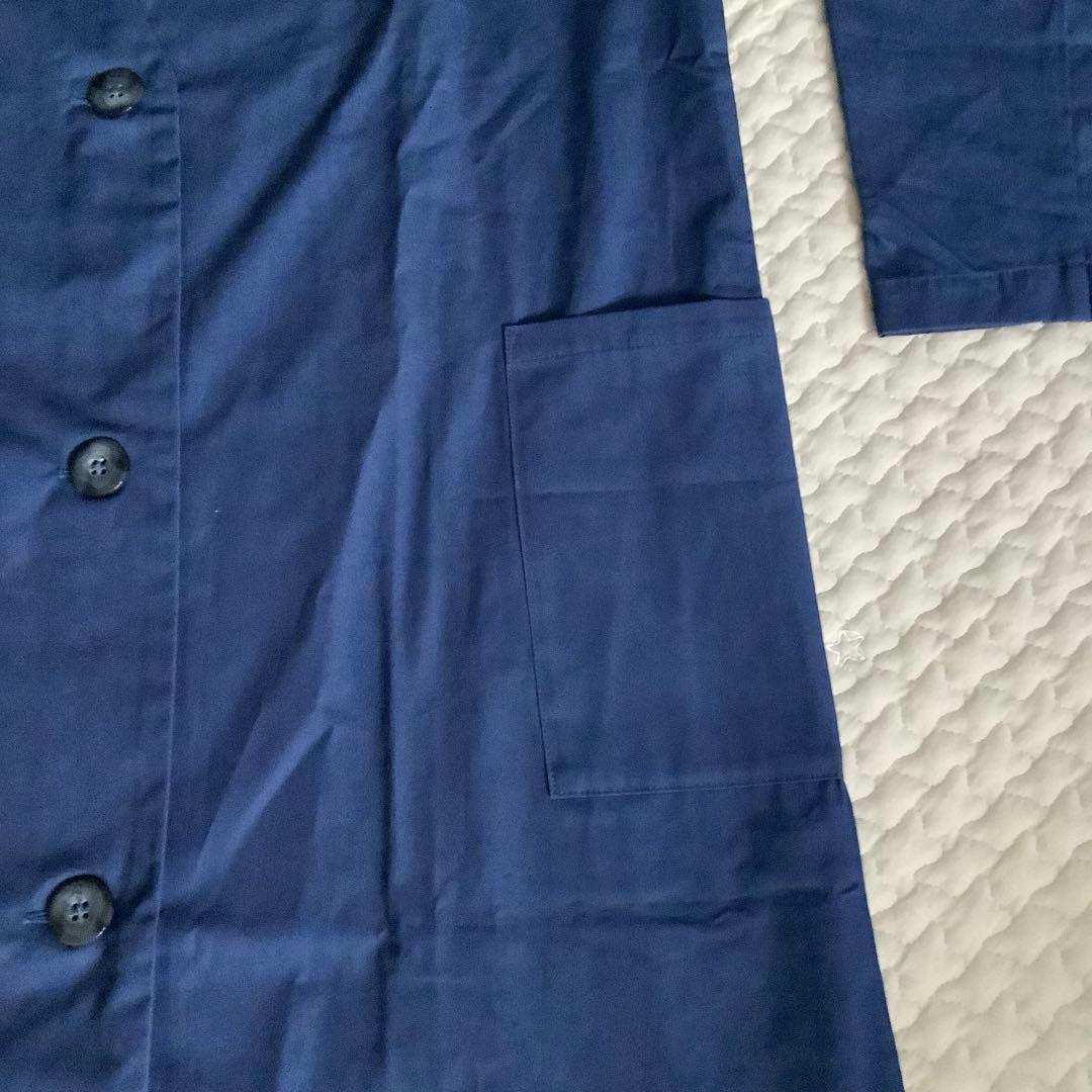 HOUSEWEARSTUDIOPLUS コート 割烹着 カフェエプロン ネイビー