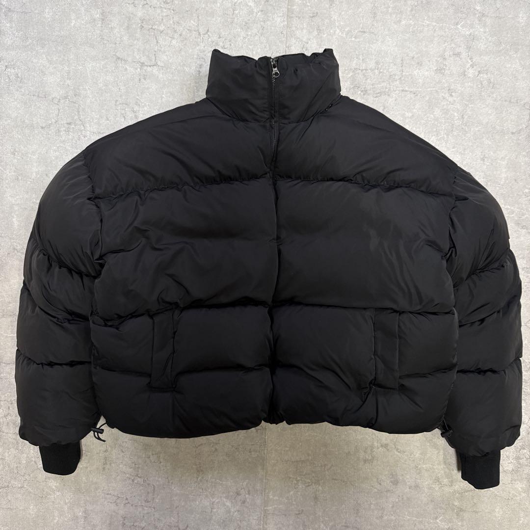 みーこ　ドロールドムッシュ 肉厚 ダウンジャケット 短丈 M 黒 吾亦紅