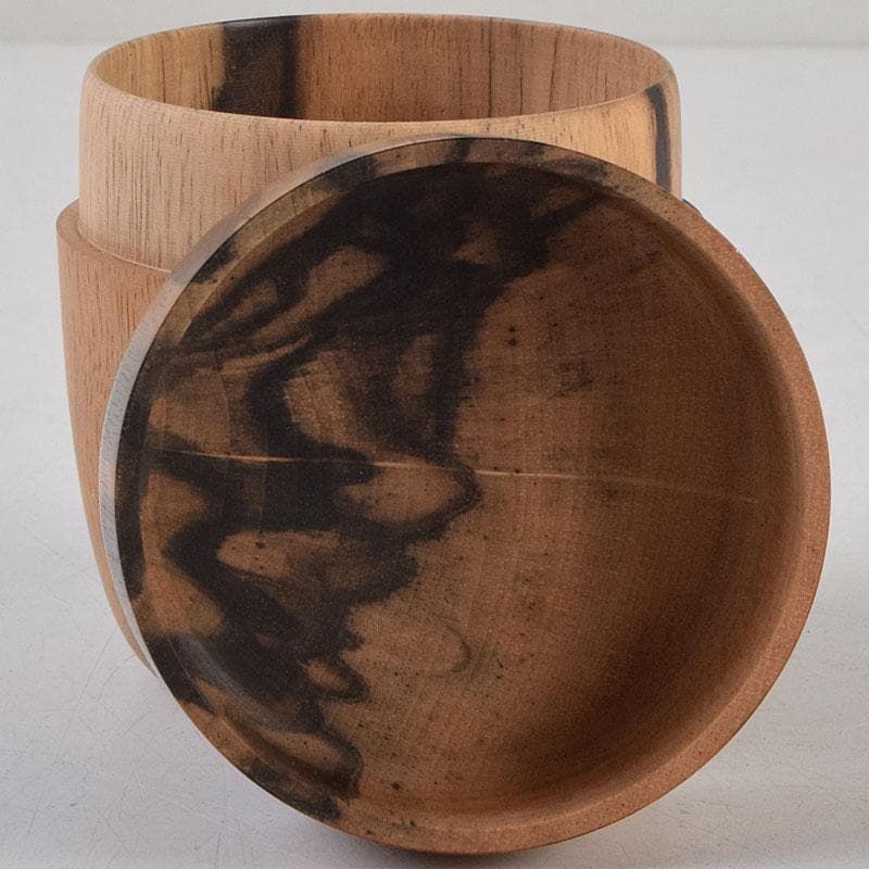 茶道具　天然木　黒柿製　棗　V　9048