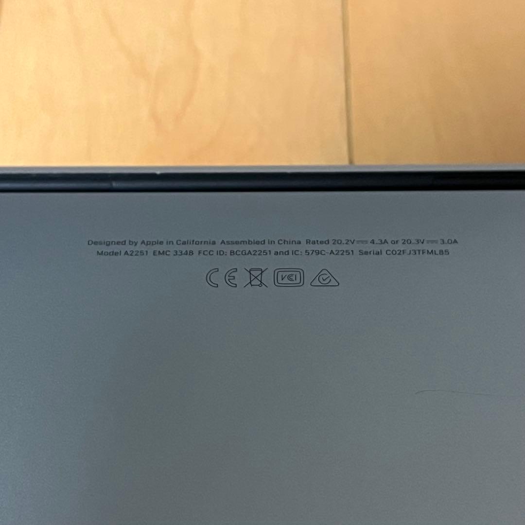 MacBook Pro 13インチ 2020 i5-16GB-512GB(308