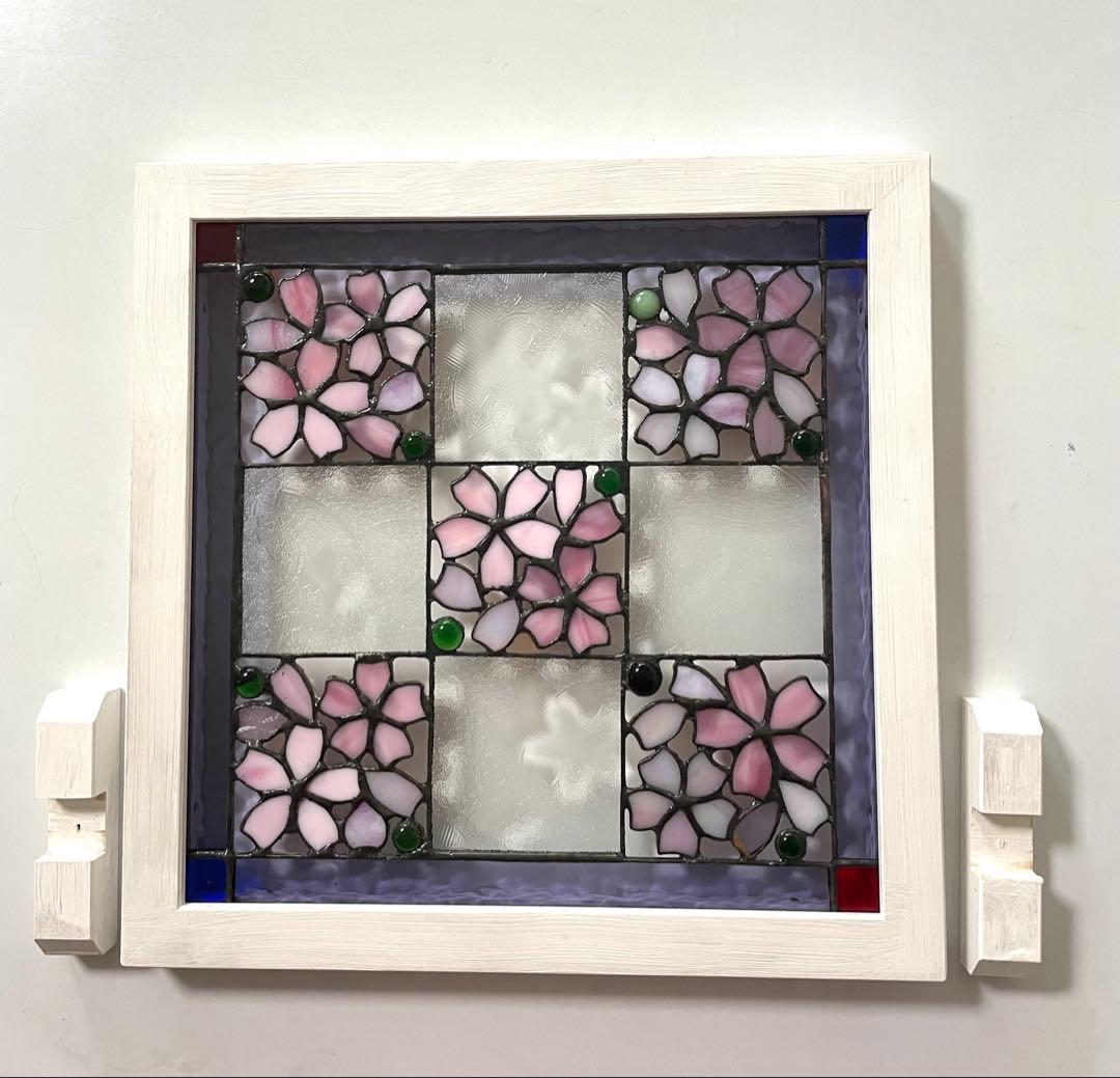 ステンドグラスパネル【桜】