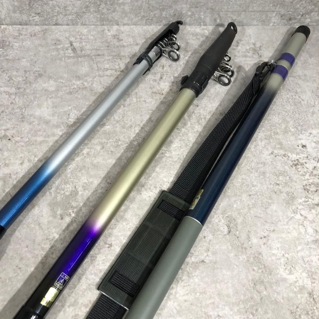 美品 SHIMANO ホリデースピン スズミ 磯竿 磯玉網 釣り竿 セット 遠投