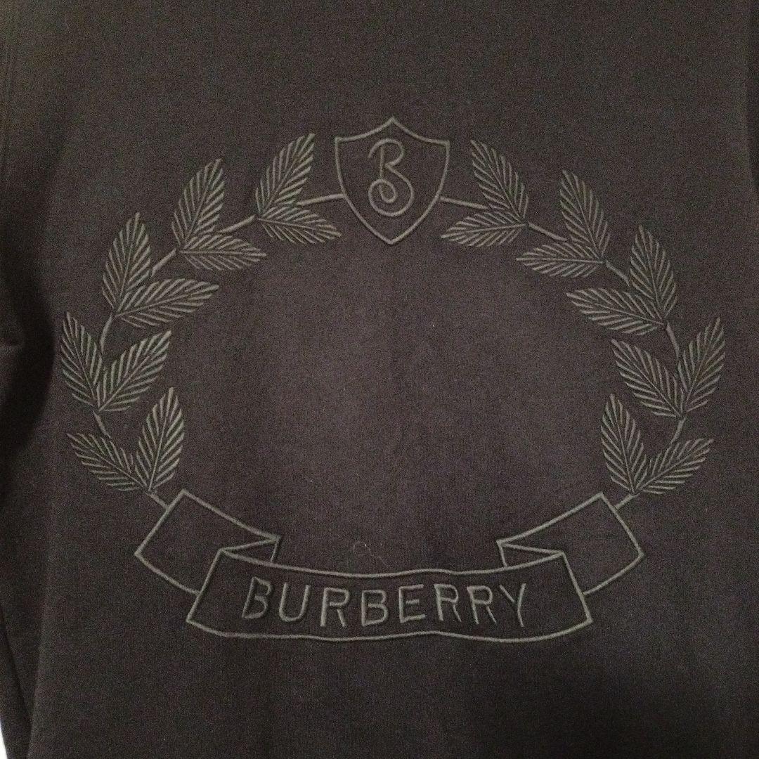 【期間限定価格】美品 バーバリー オークリーフ刺繍 スウェットトレーナー S 黒