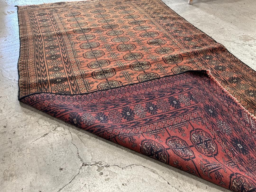 【80's Vintage rug】190×111cm　アフガン　トルクメン