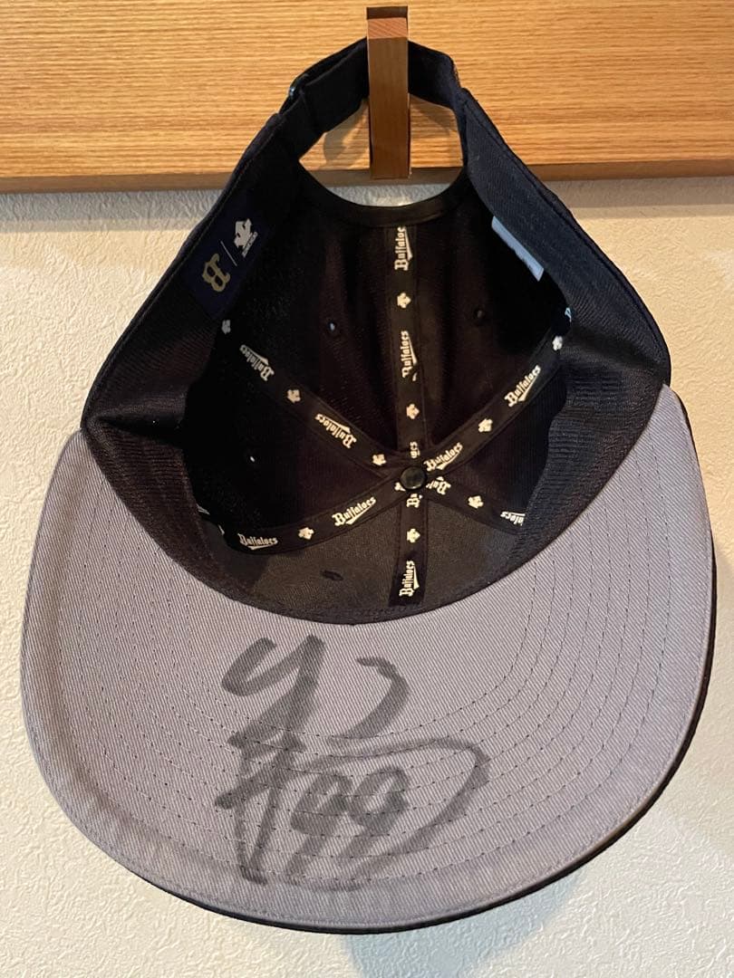 【未使用】【直筆サイン入り】オリックス杉本裕太郎選手ネイビーキャップフリーサイズ