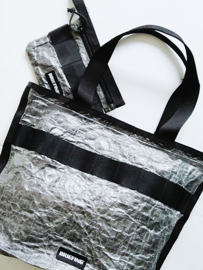 新品タグ付き ブリーフィング TWO SIDE FLAT POUCH 黒 透明