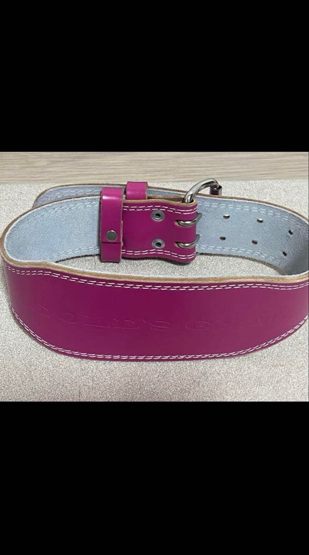 GOLD'S GYM トレーニングパワーベルト ピンク　XSサイズ