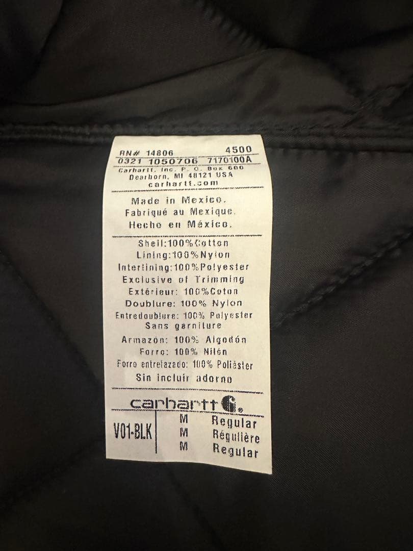 Carhartt ブラックベスト