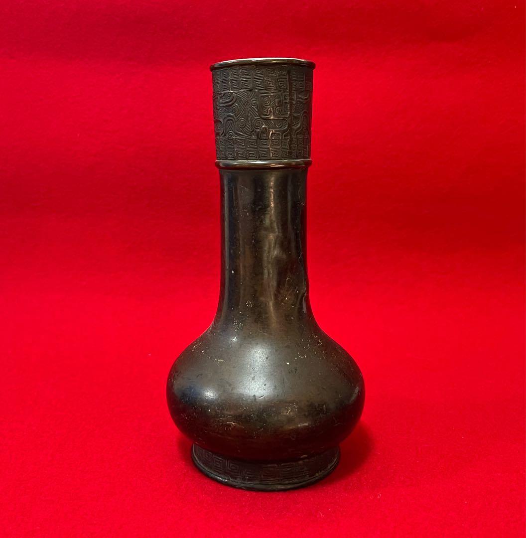 古美術　骨董品 古銅花器 花瓶 古道具