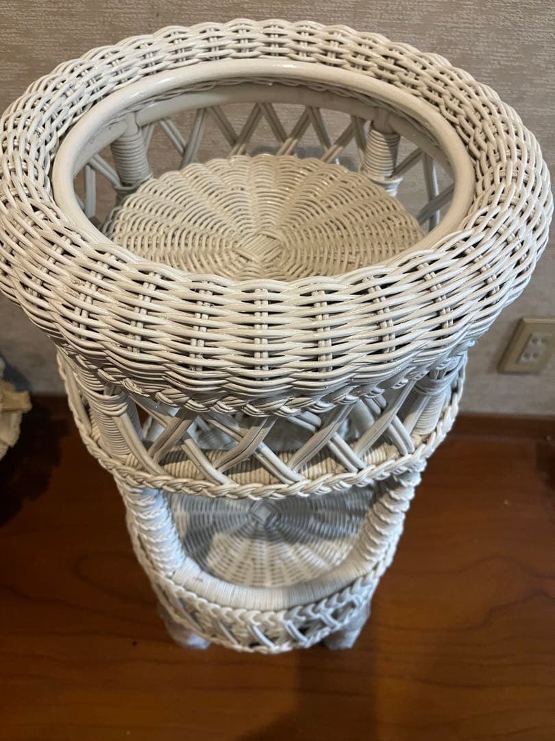 さえら　ラタン円テーブル