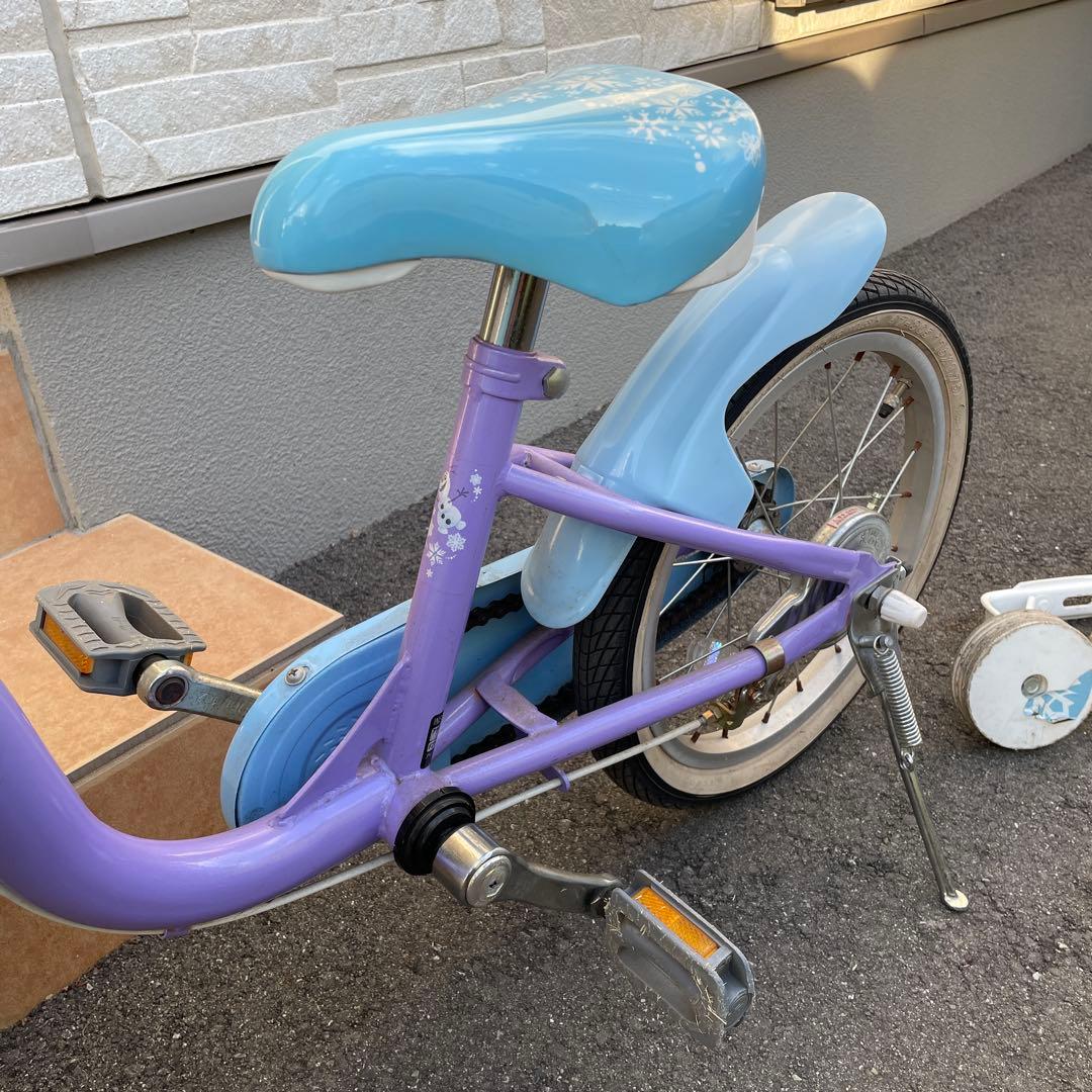 け*い様 アナと雪の女王 幼児用自転車　16インチ　サイクルハウス保管　補助輪