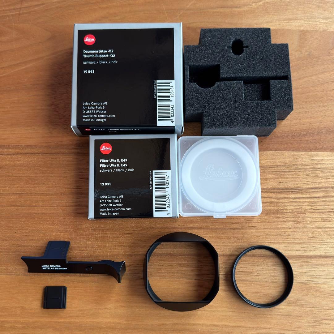 Leica Q2 【概ね美品】+純正サムレスト、純正フィルターセット