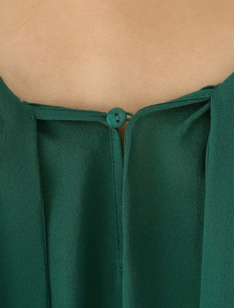 美品★ドゥーズィーエムクラス GGシルクブラウス★グリーン