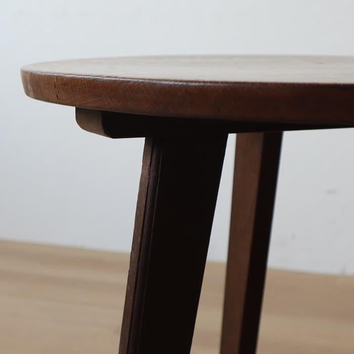アンティーク サイド ヴィンテージ 丸テーブル ナラ 無垢材