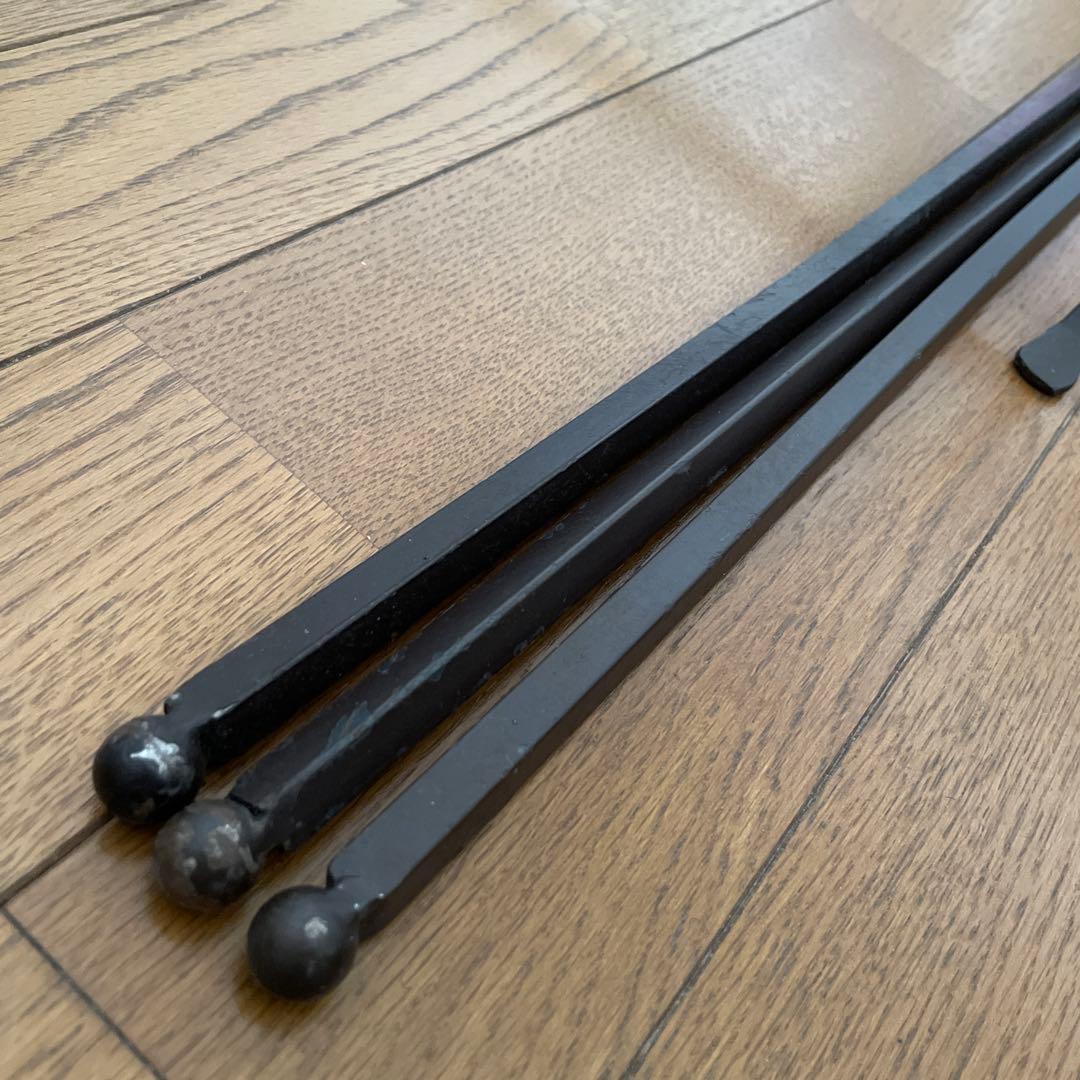 アイアン スチール ハンガーラック 3段